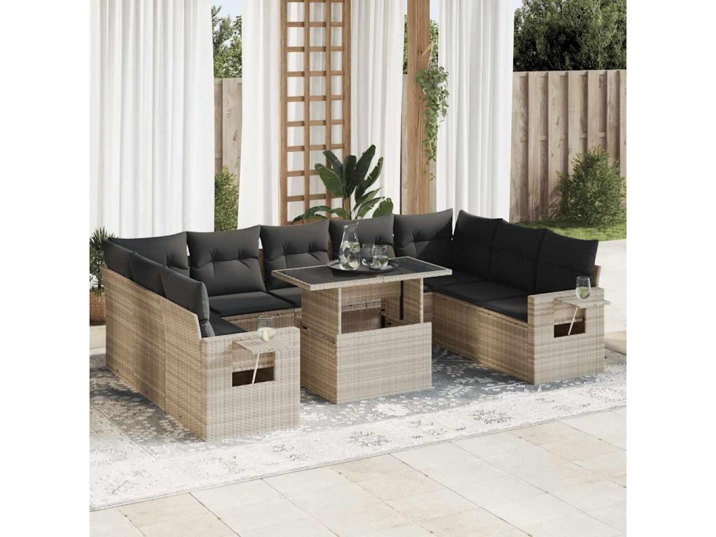 Woven Resin, Outdoor Furniture Set, Gray