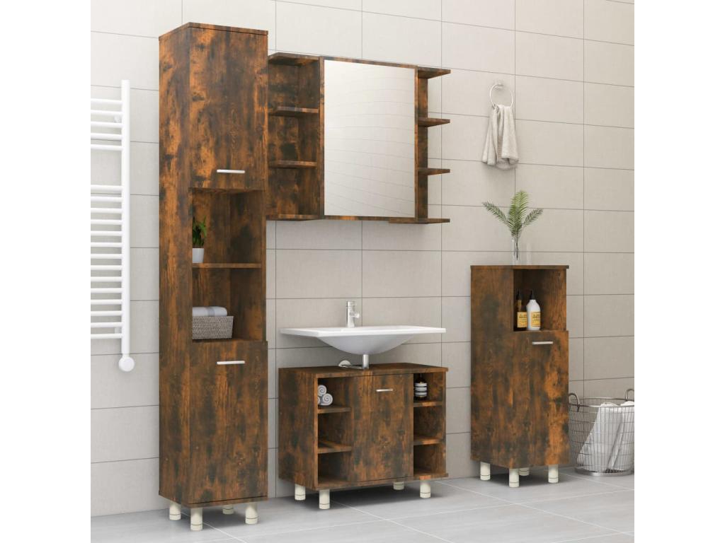Oak Wood, Wardrobe, 30 X 30 X 95 cm, Brown