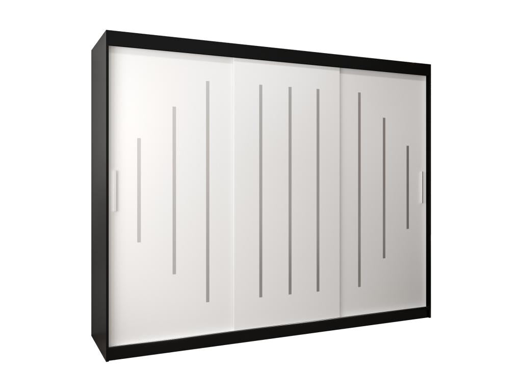 Wardrobe, Black, White, Silver