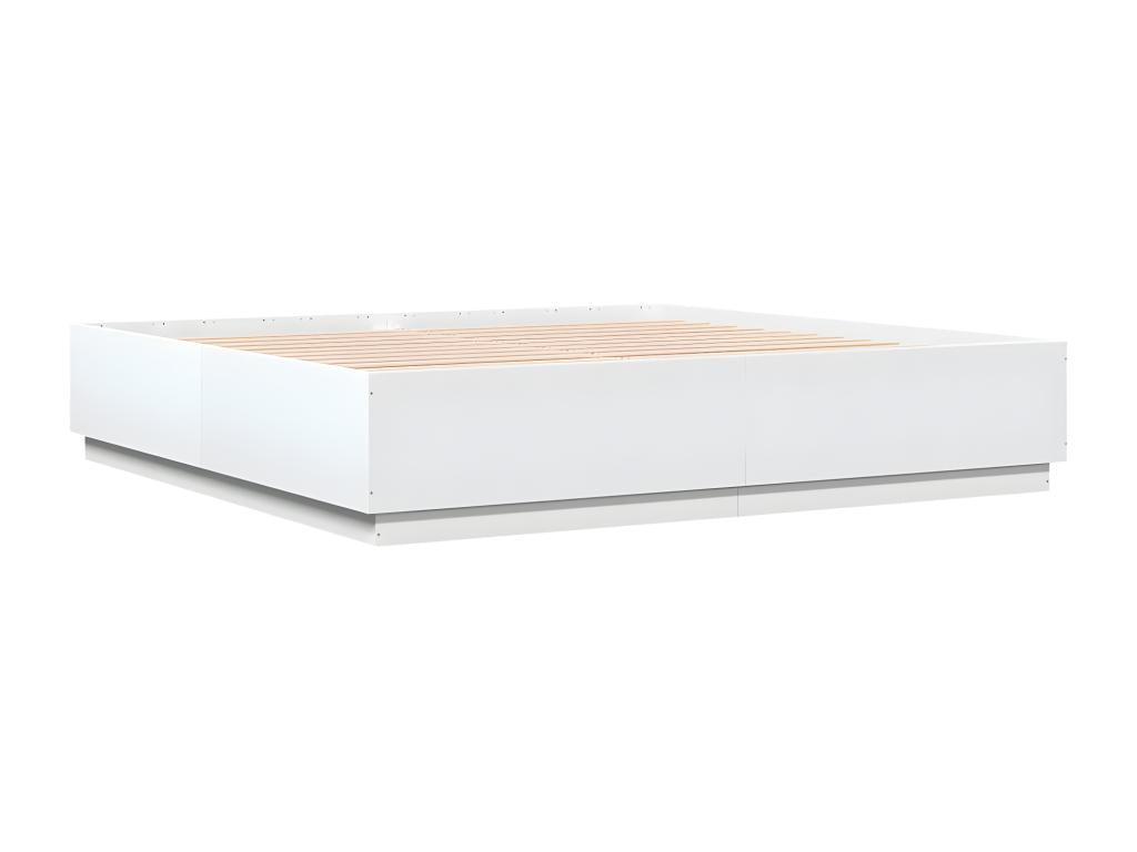 Bed Frame, 200 X 200 cm, White