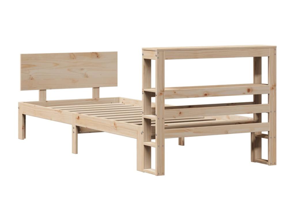Pine Wood, Bed Frame, 100 X 200 cm, Brown