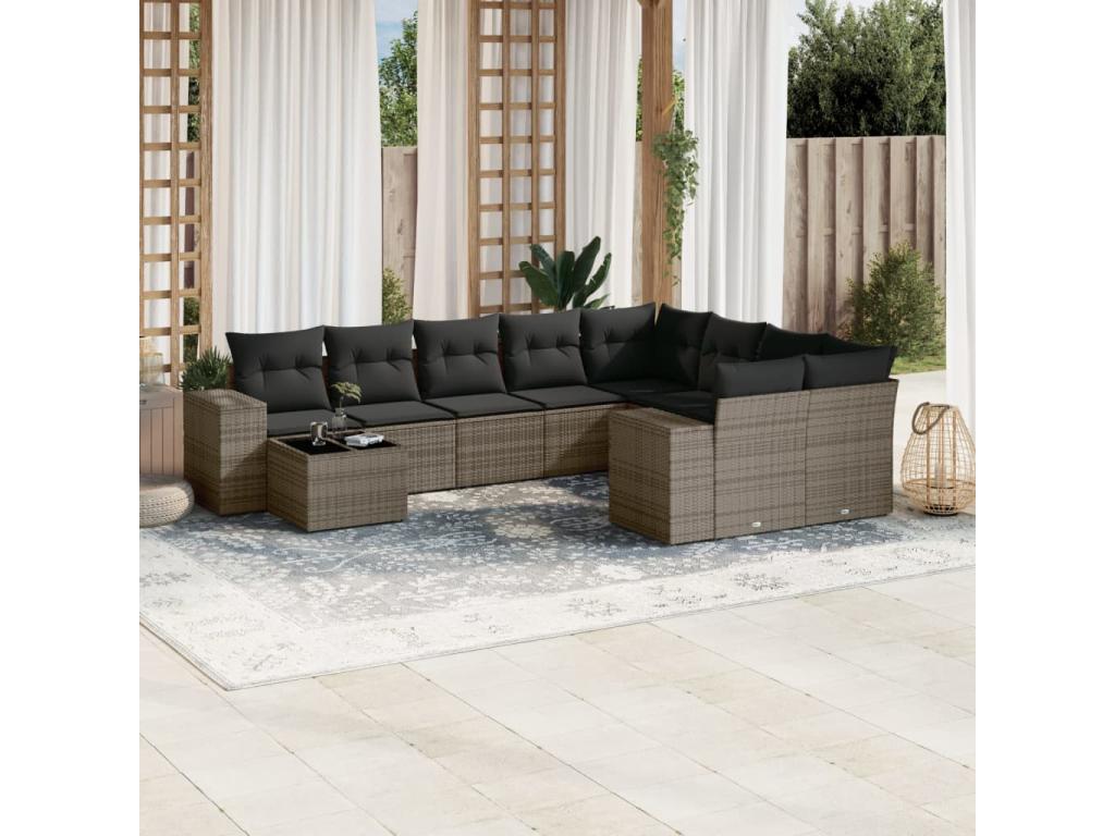 Woven Resin, Outdoor Furniture Set, Gray