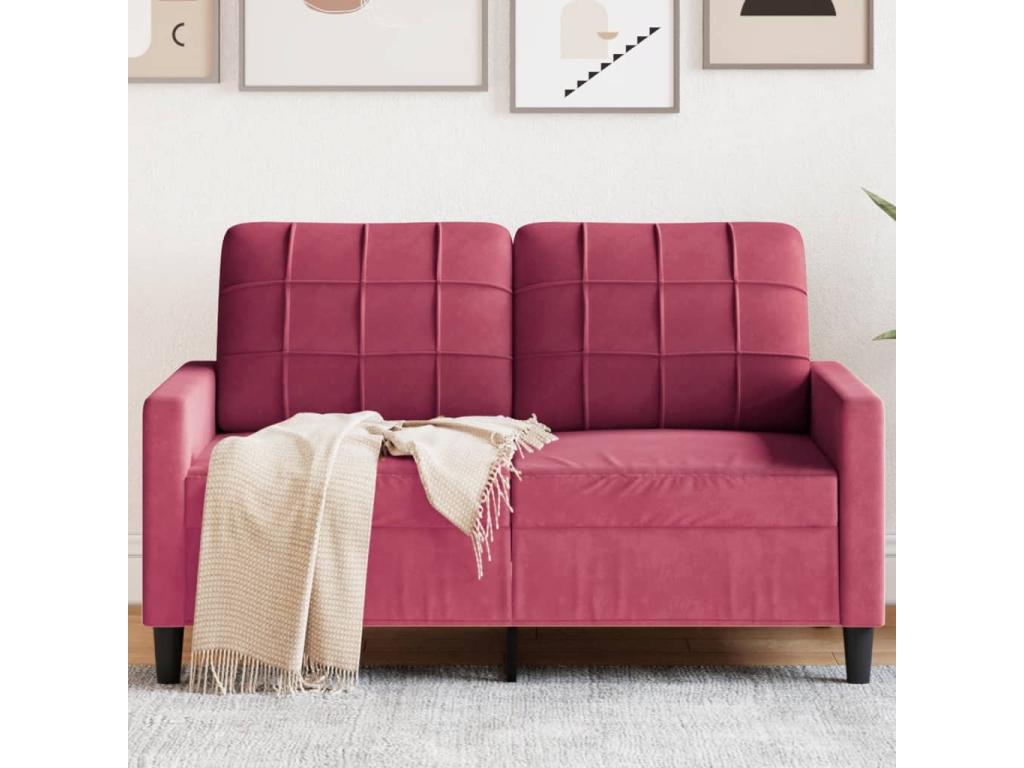 Velvet, Sofa, Red