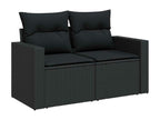 Woven Resin, Outdoor Furniture Set, Black