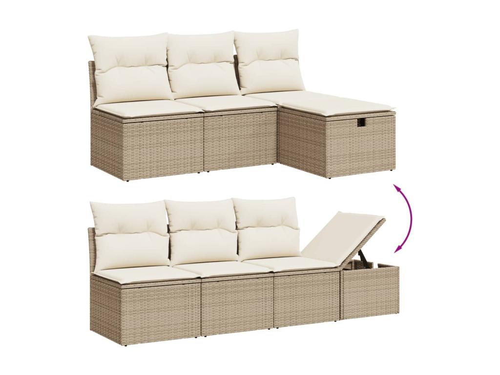 Woven Resin, Outdoor Furniture Set, Beige