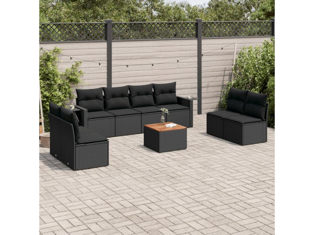 Woven Resin, Outdoor Furniture Set, Black