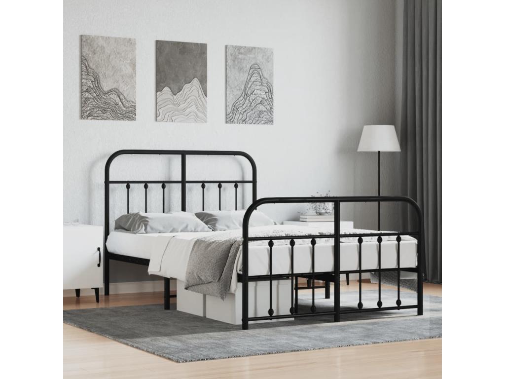 Metal, Bed Frame, Black