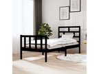 Pine Wood, Bed Frame, 75 X 190 cm, Black