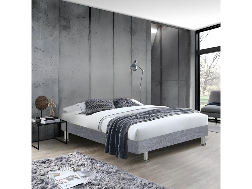 Fabric, Bed Base, 160 X 200 cm, Gray