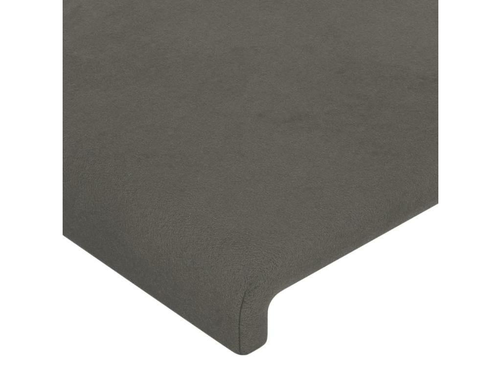 Velvet, Headboard, 180 X 5 X 118/128 cm, Gray