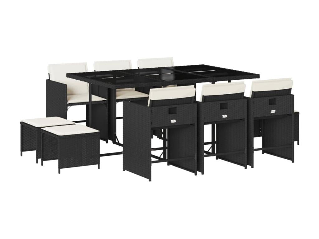 Woven Resin, Outdoor Furniture Set, Black