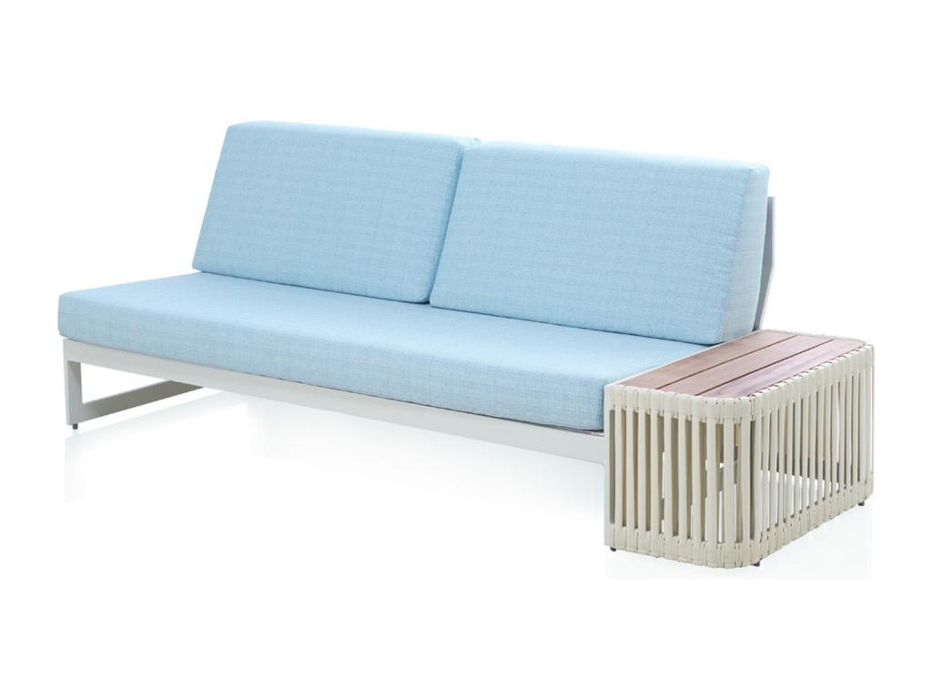 Aluminum, Sofa, White