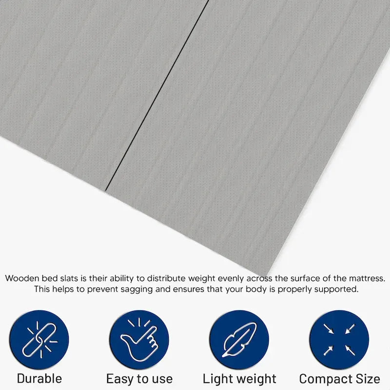 0.75 Vertical Standard Mattress Support Wooden Slats with Cover.