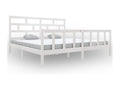 Pine Wood, Bed Frame, 180 X 200 cm, White