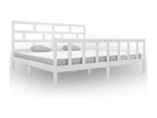 Pine Wood, Bed Frame, 180 X 200 cm, White