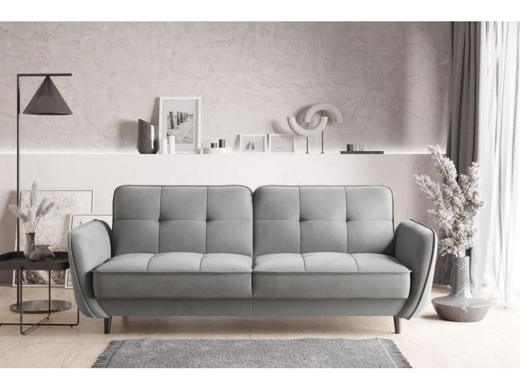 Velvet, Sofa, Gray