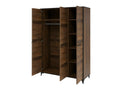 Walnut Wood, Wardrobe, 201 X 135 X 51 cm, Brown