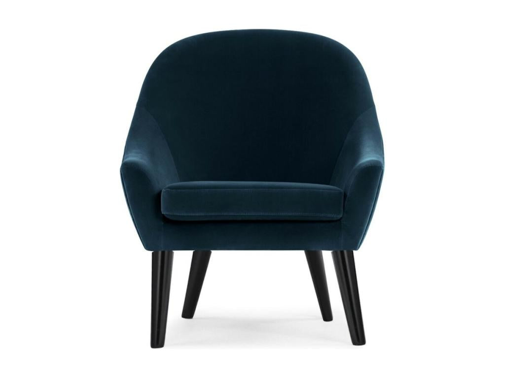 Velvet, Armchair, Blue