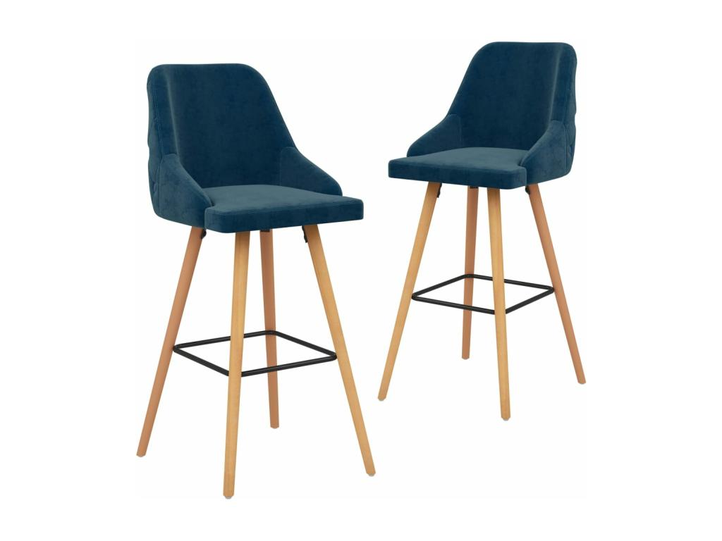 Velvet, Stool, Blue