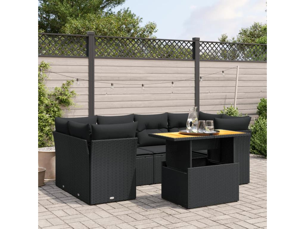 Woven Resin, Outdoor Furniture Set, Black