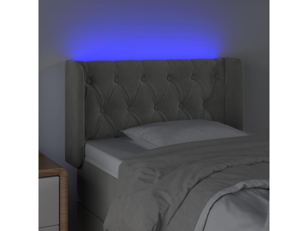 Velvet, Headboard, 83 X 16 X 78/88 cm, Gray