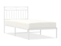 Metal, Bed Frame, 90 X 200 cm, White