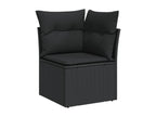 Woven Resin, Outdoor Furniture Set, Black