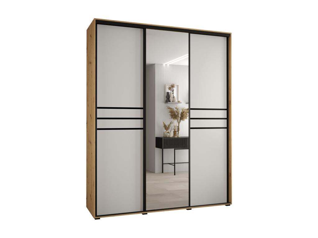 Wardrobe, Black, White, Brown