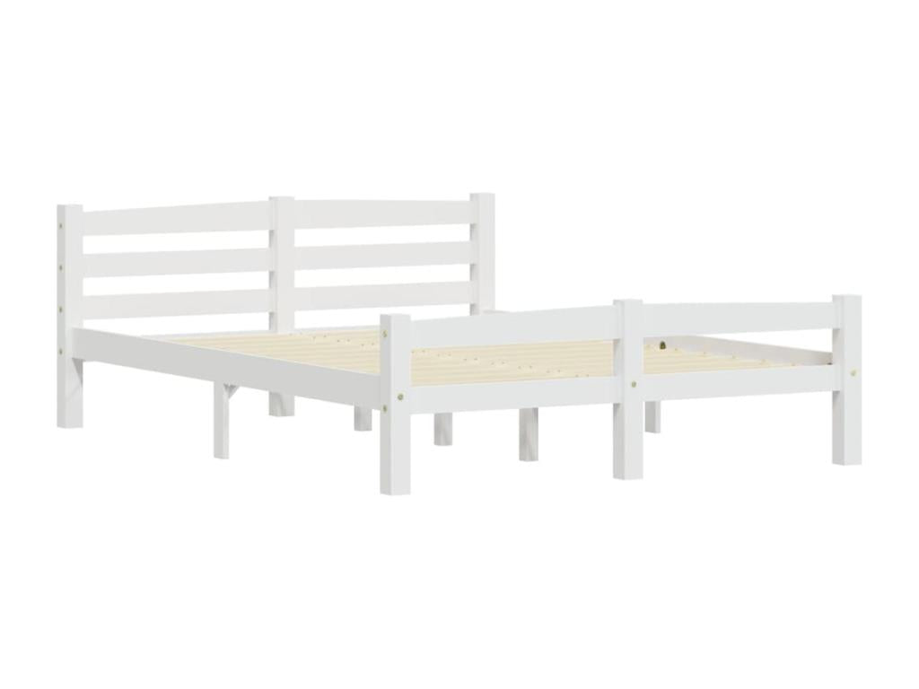 Pine Wood, Bed Frame, 120 X 200 cm, White