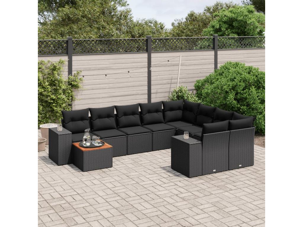Woven Resin, Outdoor Furniture Set, Black