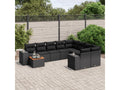 Woven Resin, Outdoor Furniture Set, Black