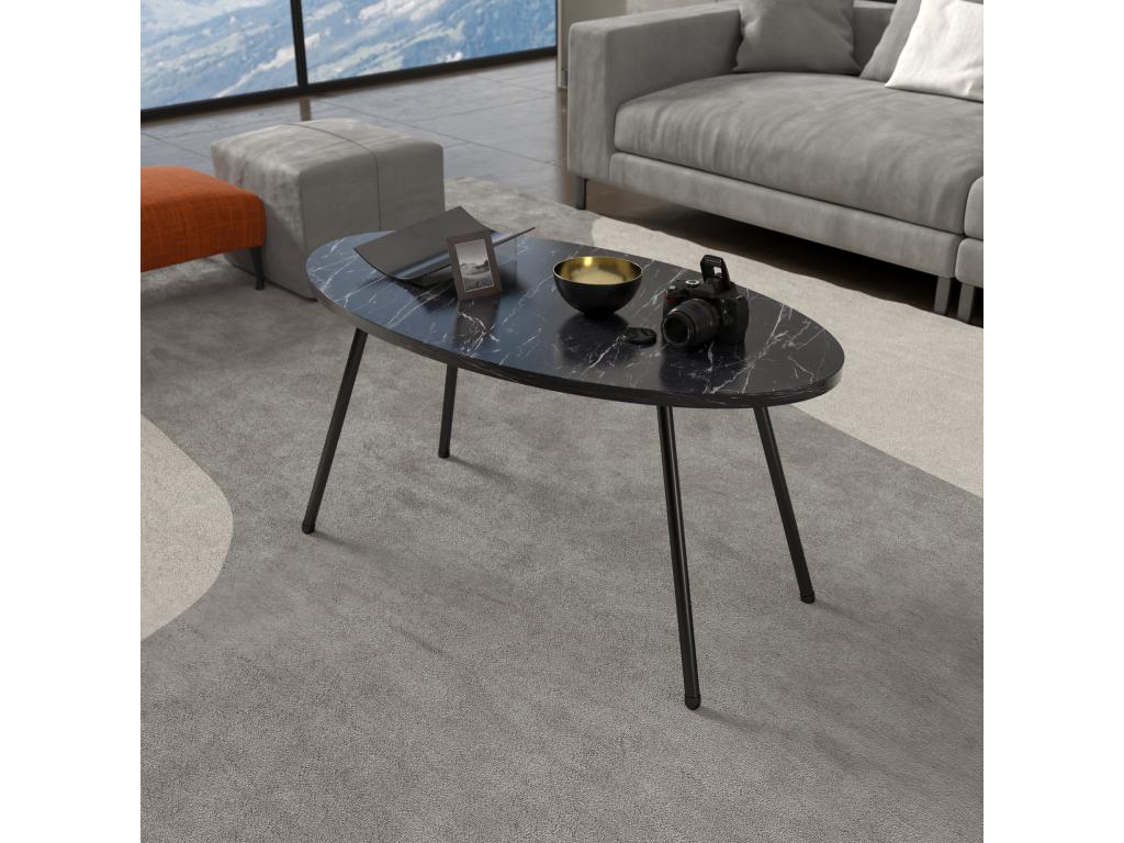 Coffee Table, 43 X 90 X 50 cm, Black