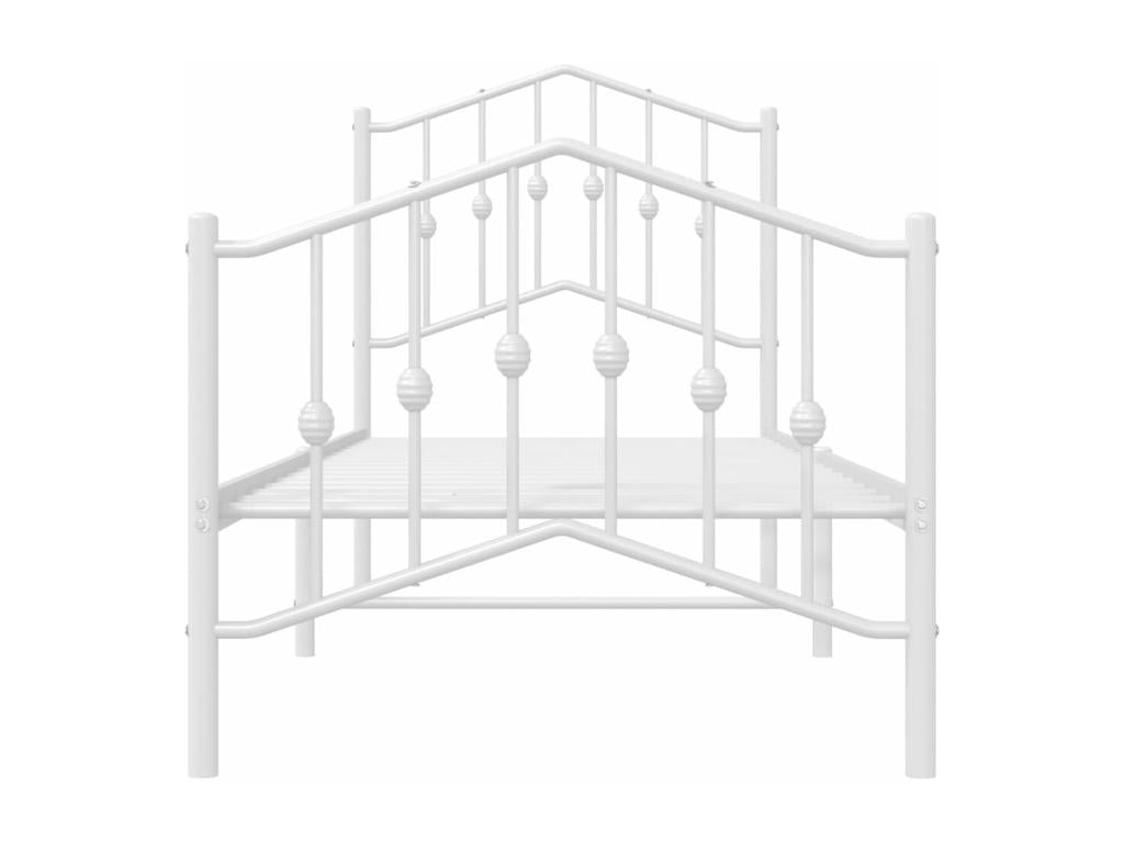 Metal, Bed Frame, 75 X 190 cm, White