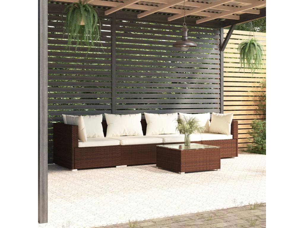 Woven Resin, Outdoor Furniture Set, Brown