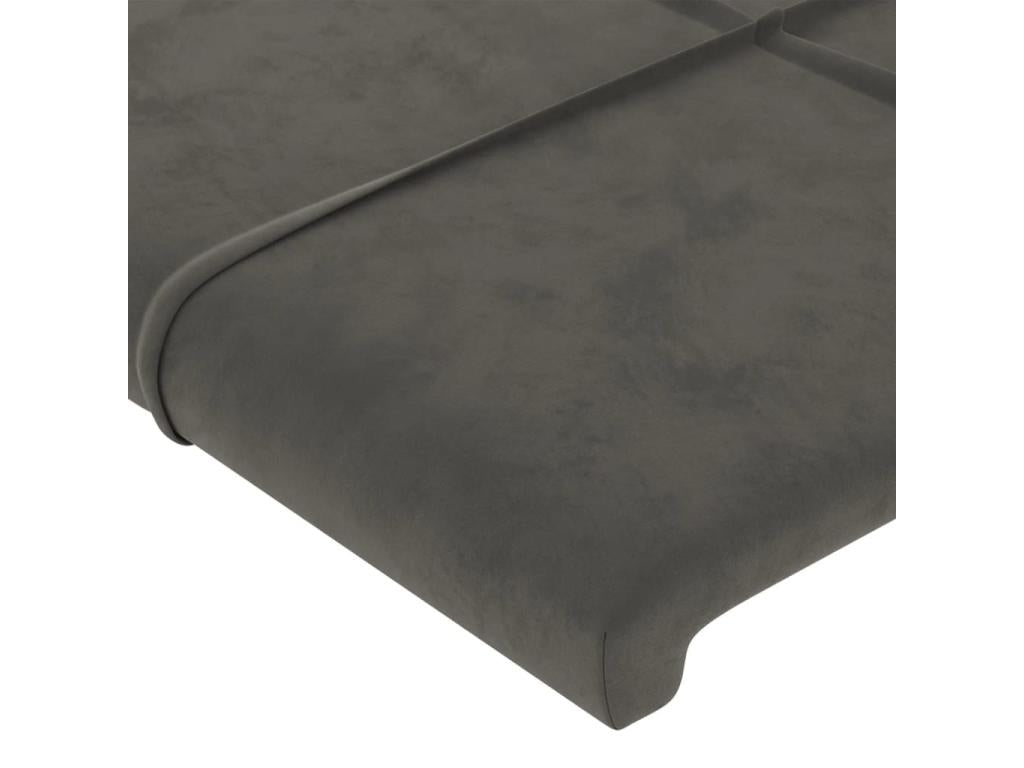 Velvet, Headboard, 163 X 23 X 118/128 cm, Black