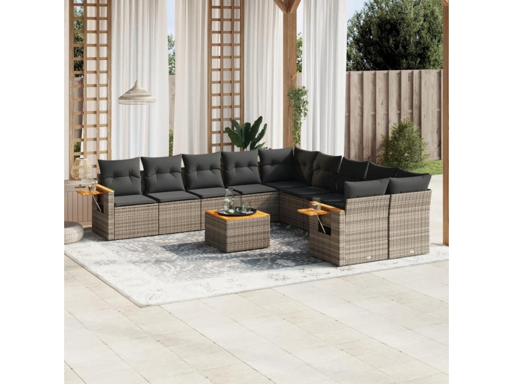Woven Resin, Outdoor Furniture Set, Gray