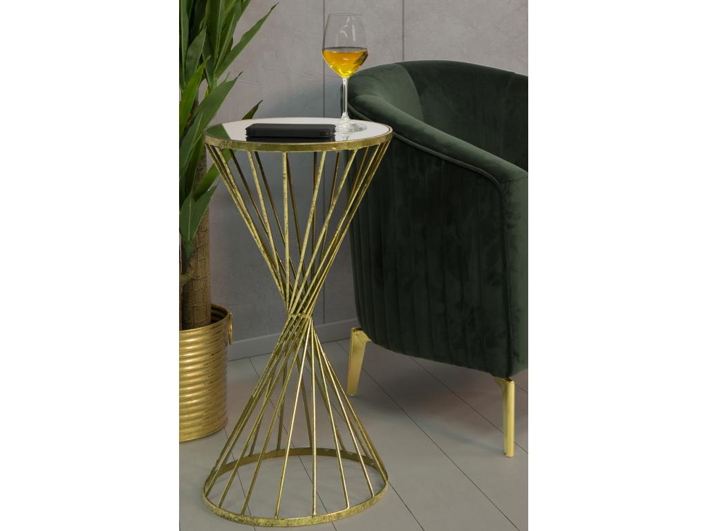 Metal, Coffee Table, 35 X 70 cm, Gold