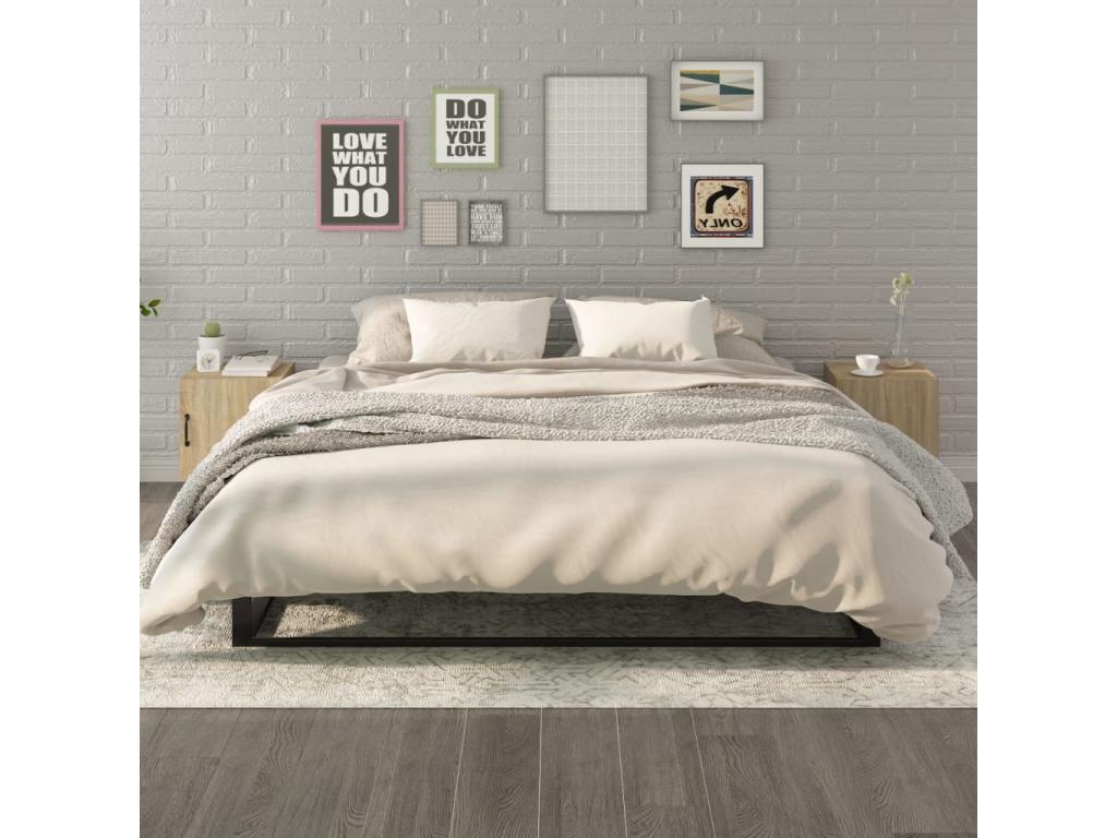 Oak Wood, Nightstand, Brown