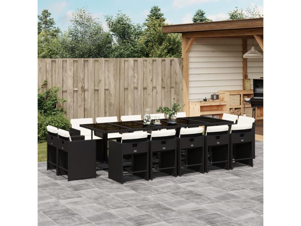 Woven Resin, Outdoor Furniture Set, Black