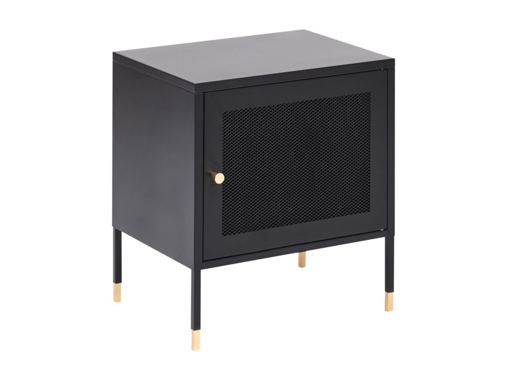 Metal, Nightstand, Black