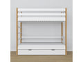 Oak Wood, Bunk Bed, White