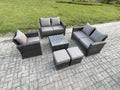 Woven Resin, Outdoor Furniture Set, Gray