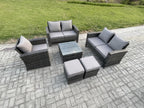 Woven Resin, Outdoor Furniture Set, Gray