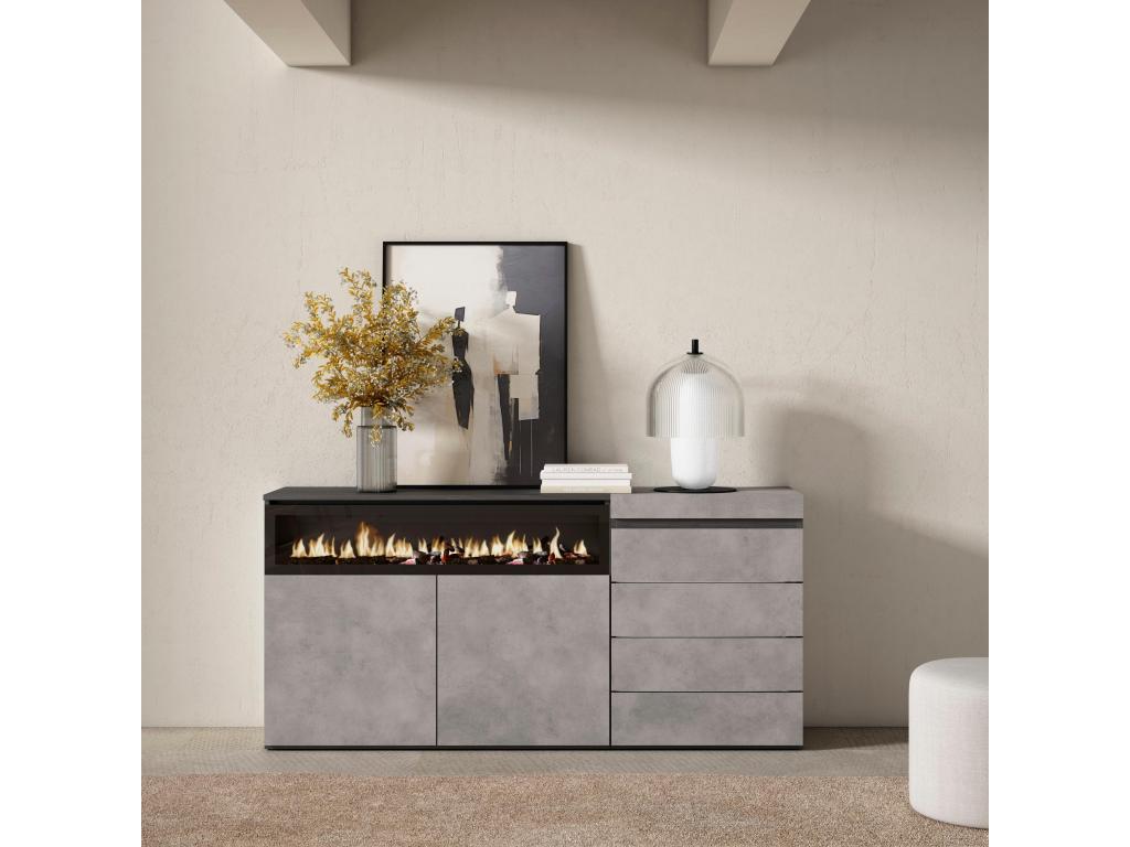Sideboard, 135 X 57 X 75 cm, Gray
