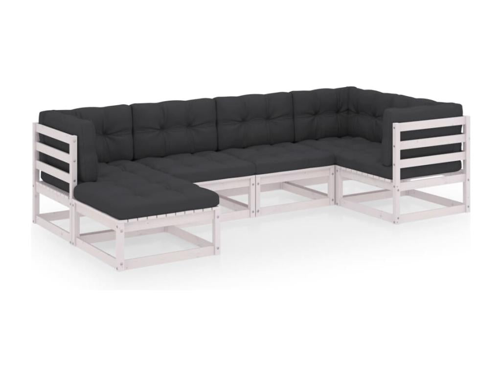 Pine Wood, Outdoor Furniture Set, White