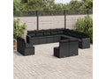 Woven Resin, Outdoor Furniture Set, Black