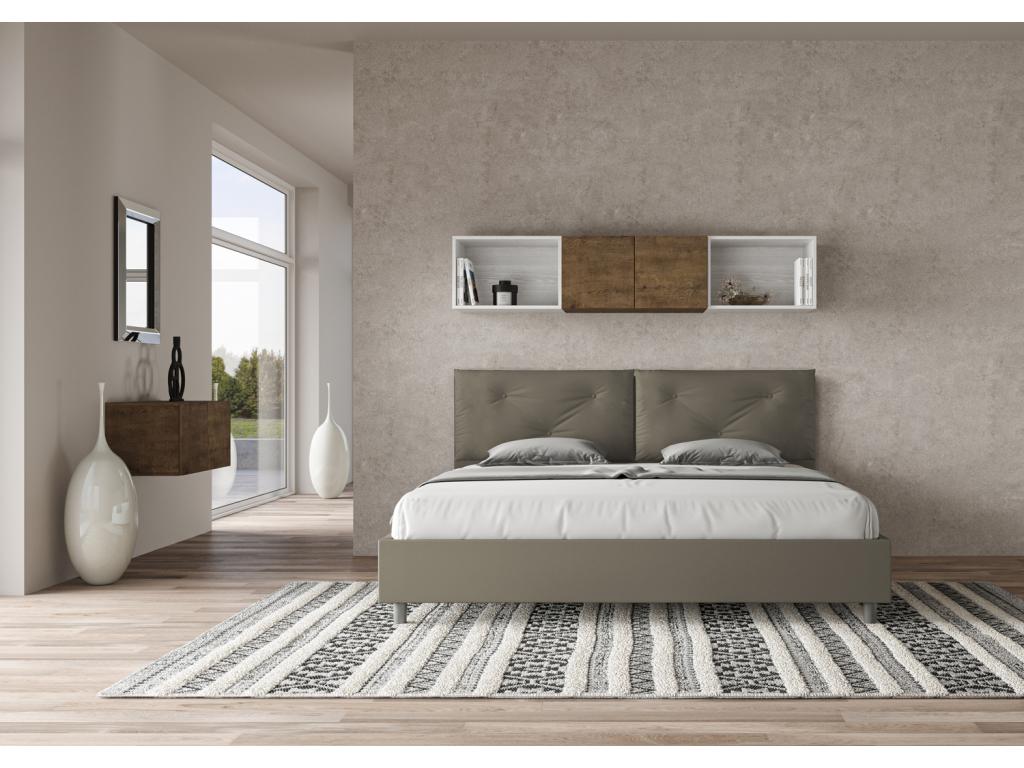 Faux Leather, Bed Base, Brown