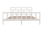 Pine Wood, Bed Frame, 180 X 200 cm, White