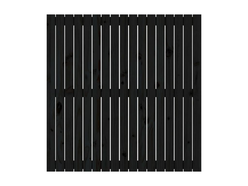 Solid Wood, Headboard, 108 X 3 X 110 cm, Black