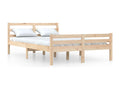 Solid Wood, Bed Frame, 140 X 200 cm, Brown